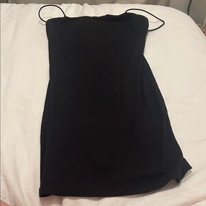 SHEIN Black Strapless Dress